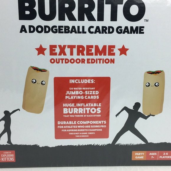 Throw Throw Burrito By Exploding Kittens Extreme Outdoor Edition Card Game New - Picture 4 of 12